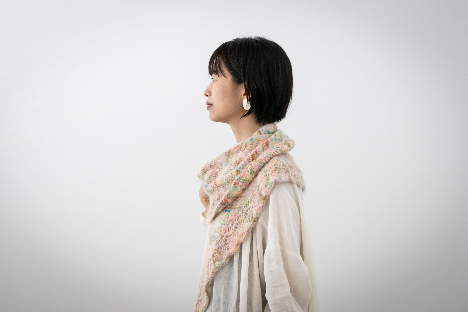 Hajimari Shawl Kit - Flutter Handdyed - (Japanese/ English PDF)