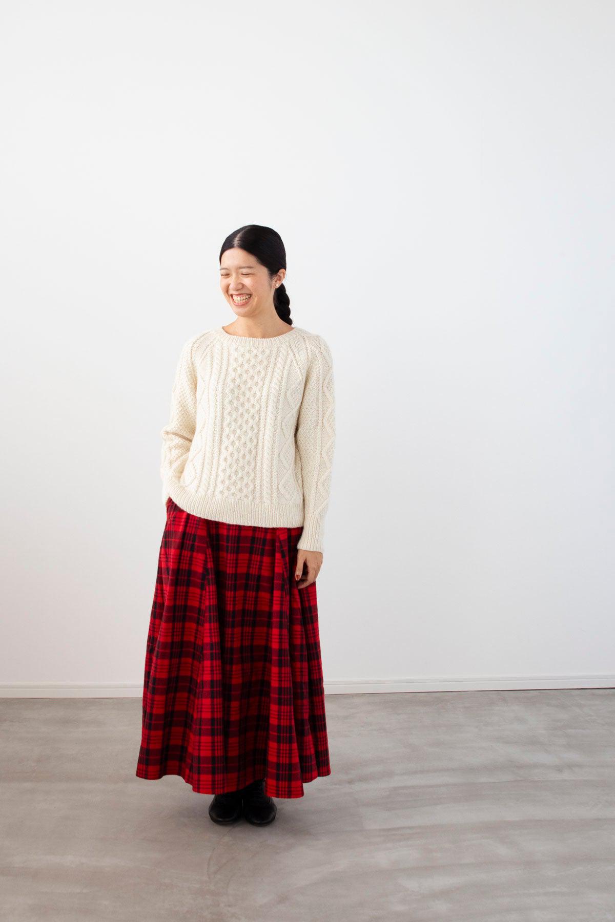 アラン模様のセーター キット (PDF版日本語文章パターン付き)-Kit-Daruma-amirisu online store