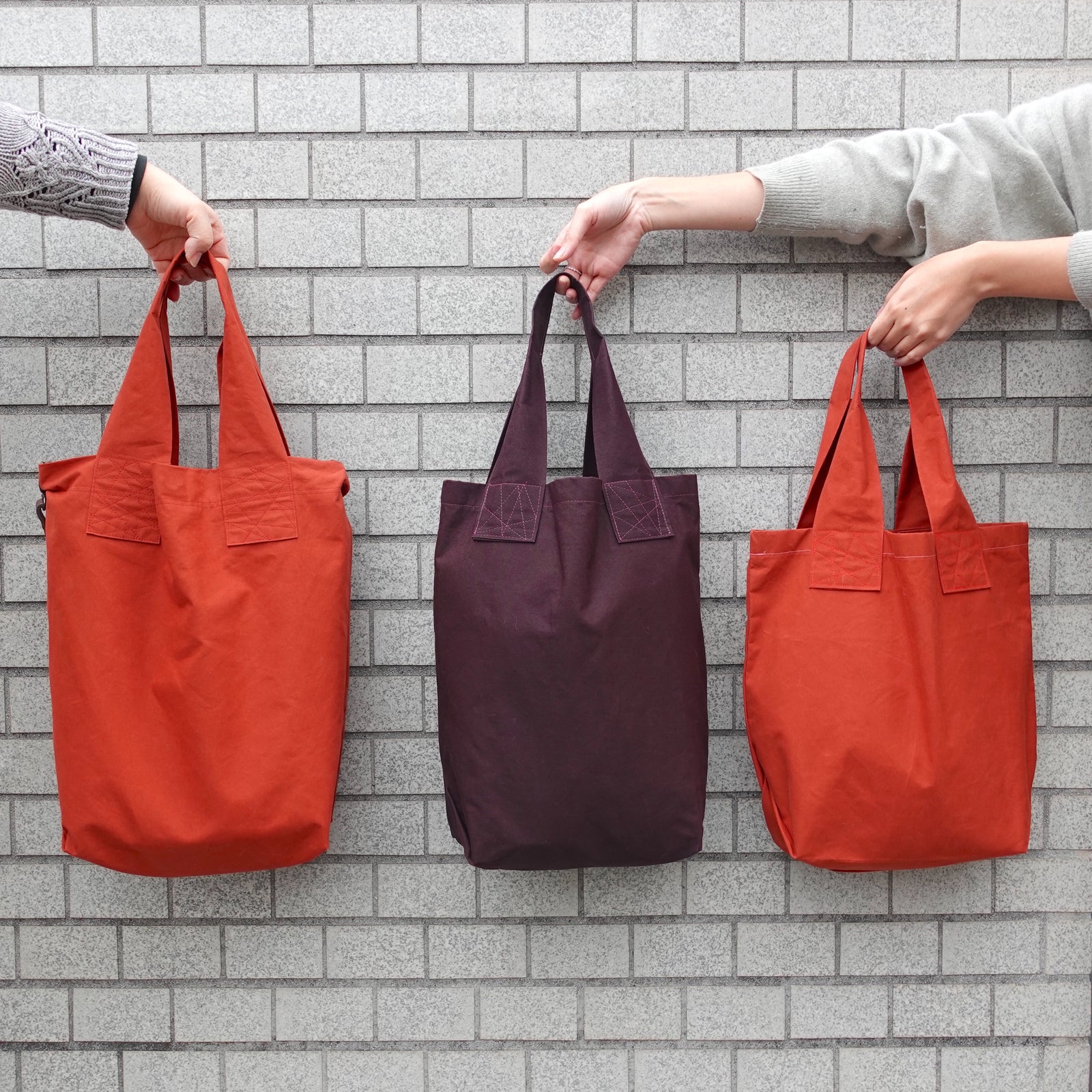 Simple tote bag made with Oilskin - amirisu