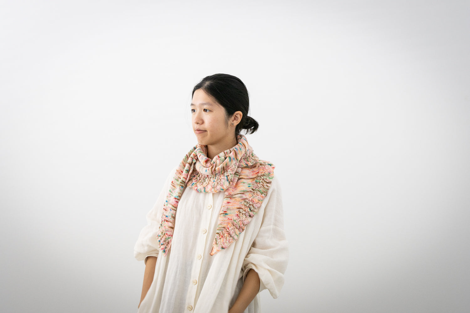 Hajimari Shawl Kit - Swing Handdyed - (Japanese/ English PDF)