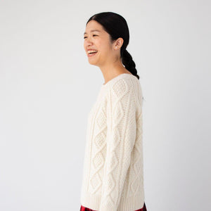 アラン模様のセーター キット （PDF版日本語文章パターン付き）-Kit-Daruma-amirisu online store