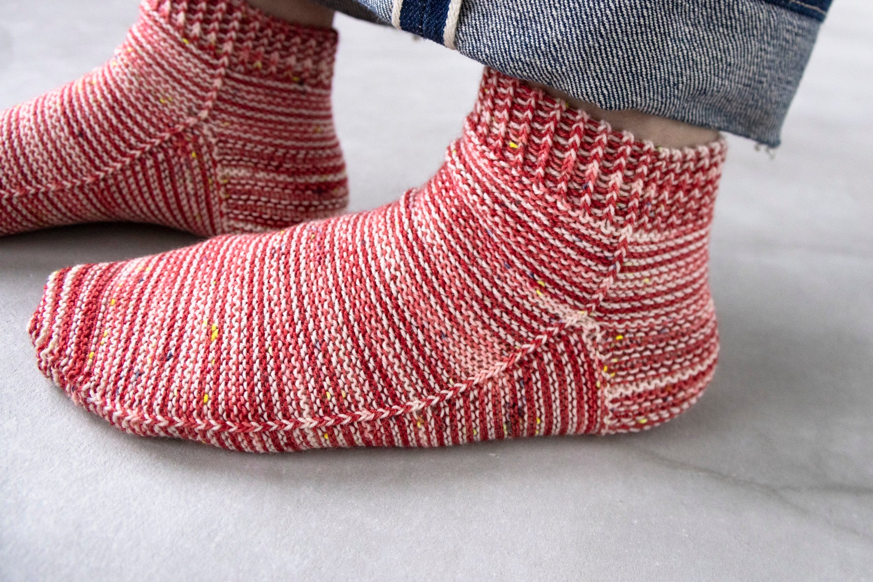 リバーシブルの靴下 キット （PDF版日本語文章パターン付き・技法動画付き）