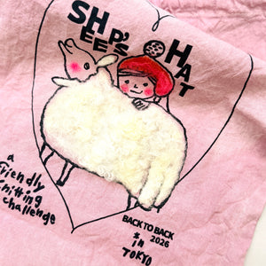 3/20 オリジナル巾着にニードルパンチで羊毛刺繍