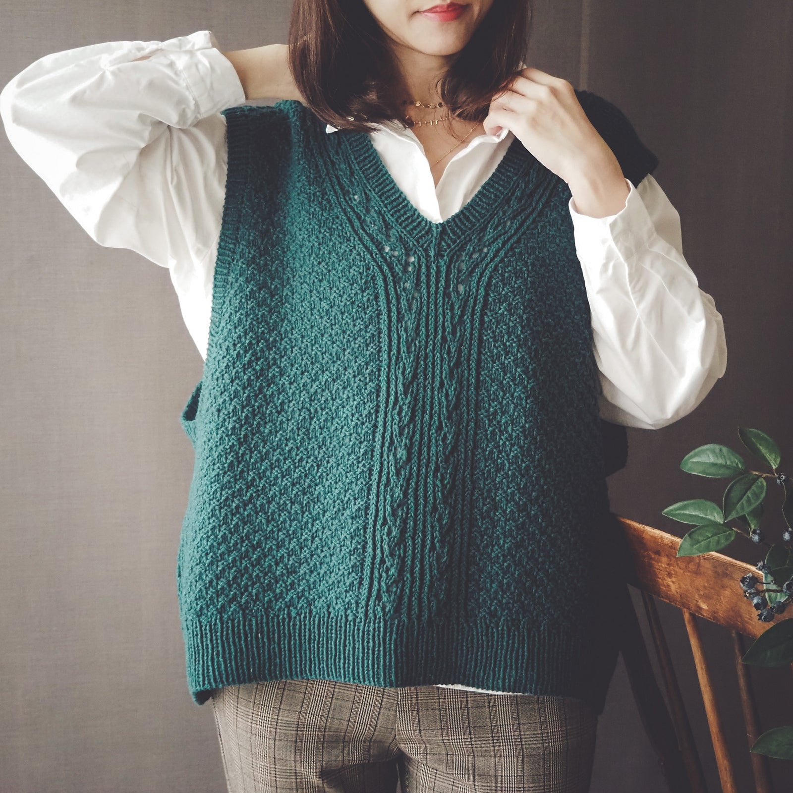 サンプルB : リブ編みの裾バージョン / サイズ4