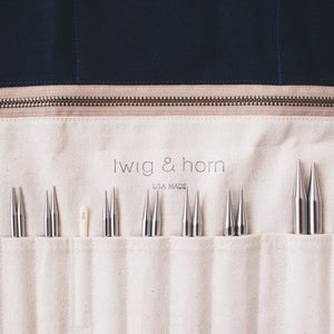 twig &amp; horn canvas needle case