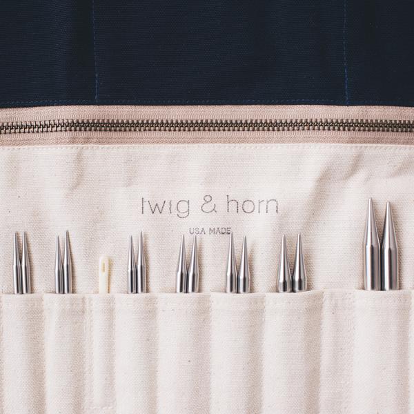 twig & horn canvas needle case
