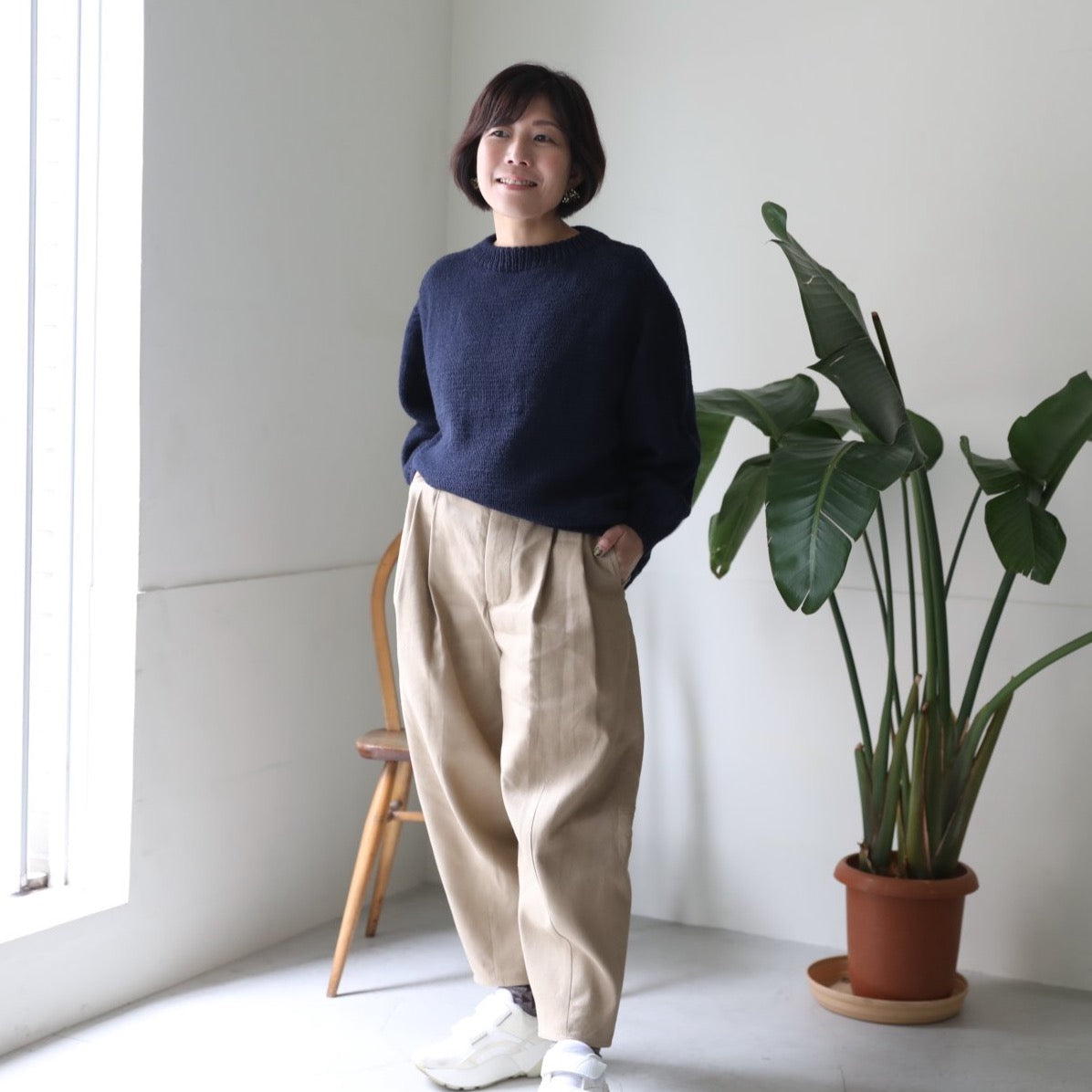 Sakurashi trousers (Sakurashi oxford)/ ASEEDONCLÖUD アシードンクラウド