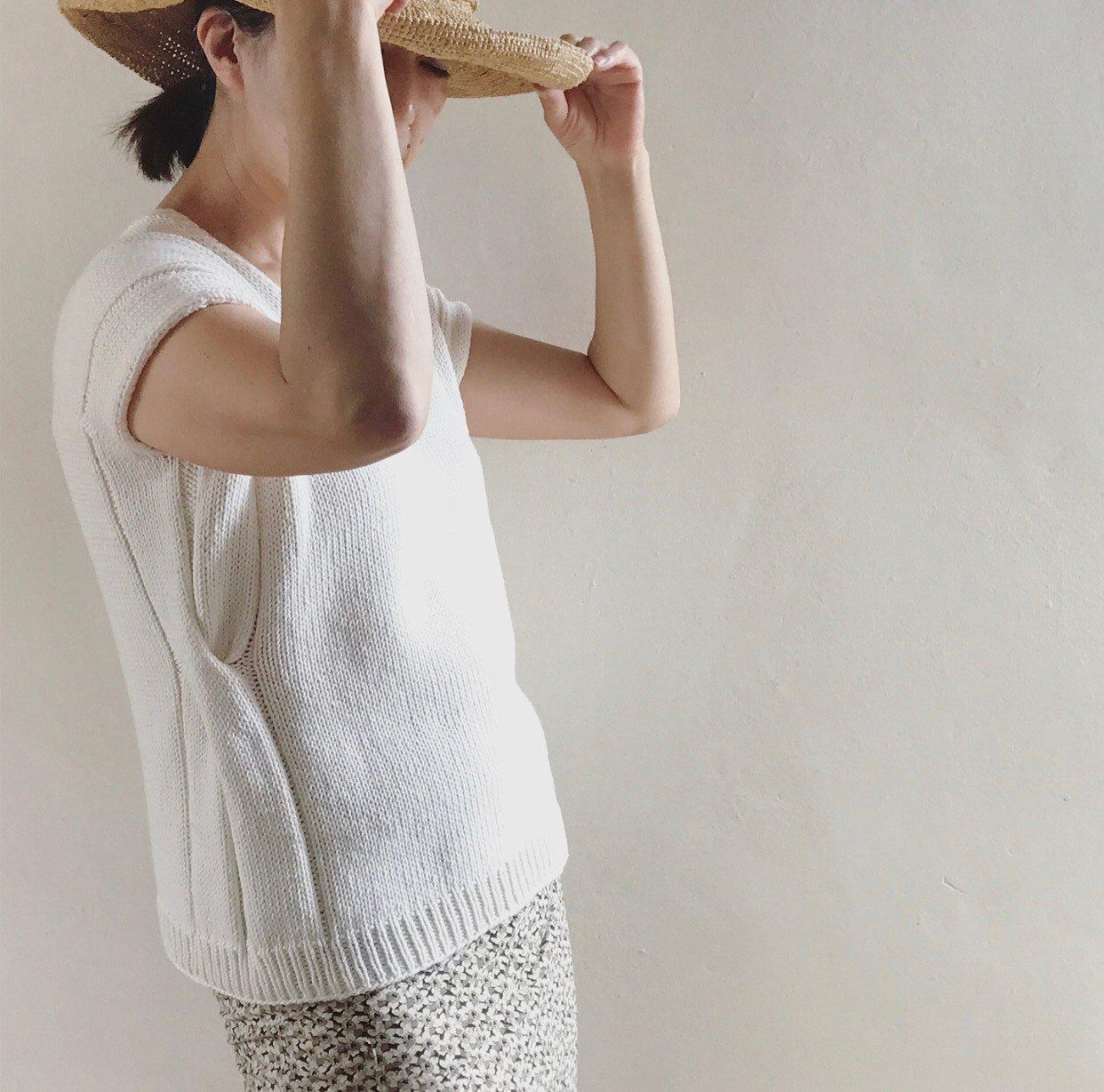 Loop Tee -Daruma Knitting Cotton - Kit (with Japanese pattern)