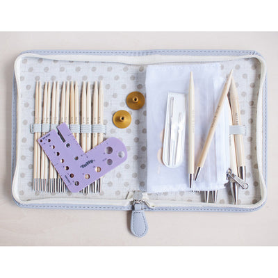 CarryC Long Interchangeable Bamboo Knitting Needle Set