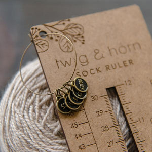 twig &amp; horn Sock Stitch Markers