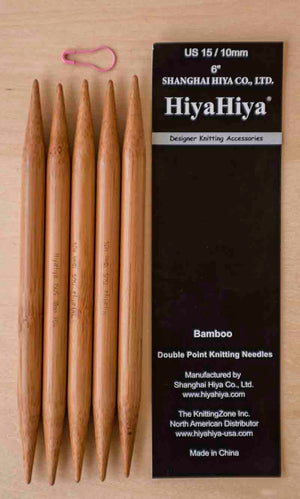 Hiyahiya 15cm bamboo short needle set of 5