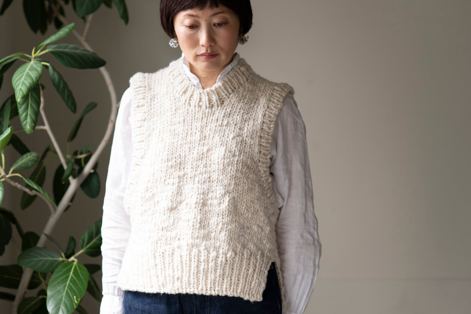 Holiday Slipover Kit -Isager Alpaca 3- (with Japanese pattern)