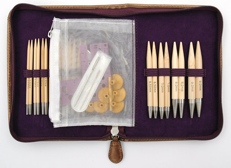CarryC Interchangeable Bamboo Knitting Needle Set