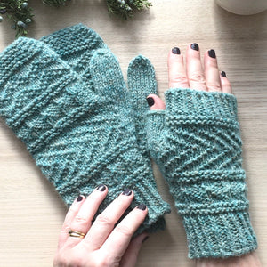 Sea Haven Mitts Kit -Tosh Wool + Cotton- (with Japanese sentence pattern)